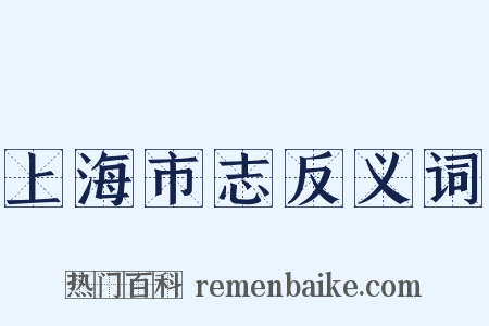上海市志反义词是什么意思的图片